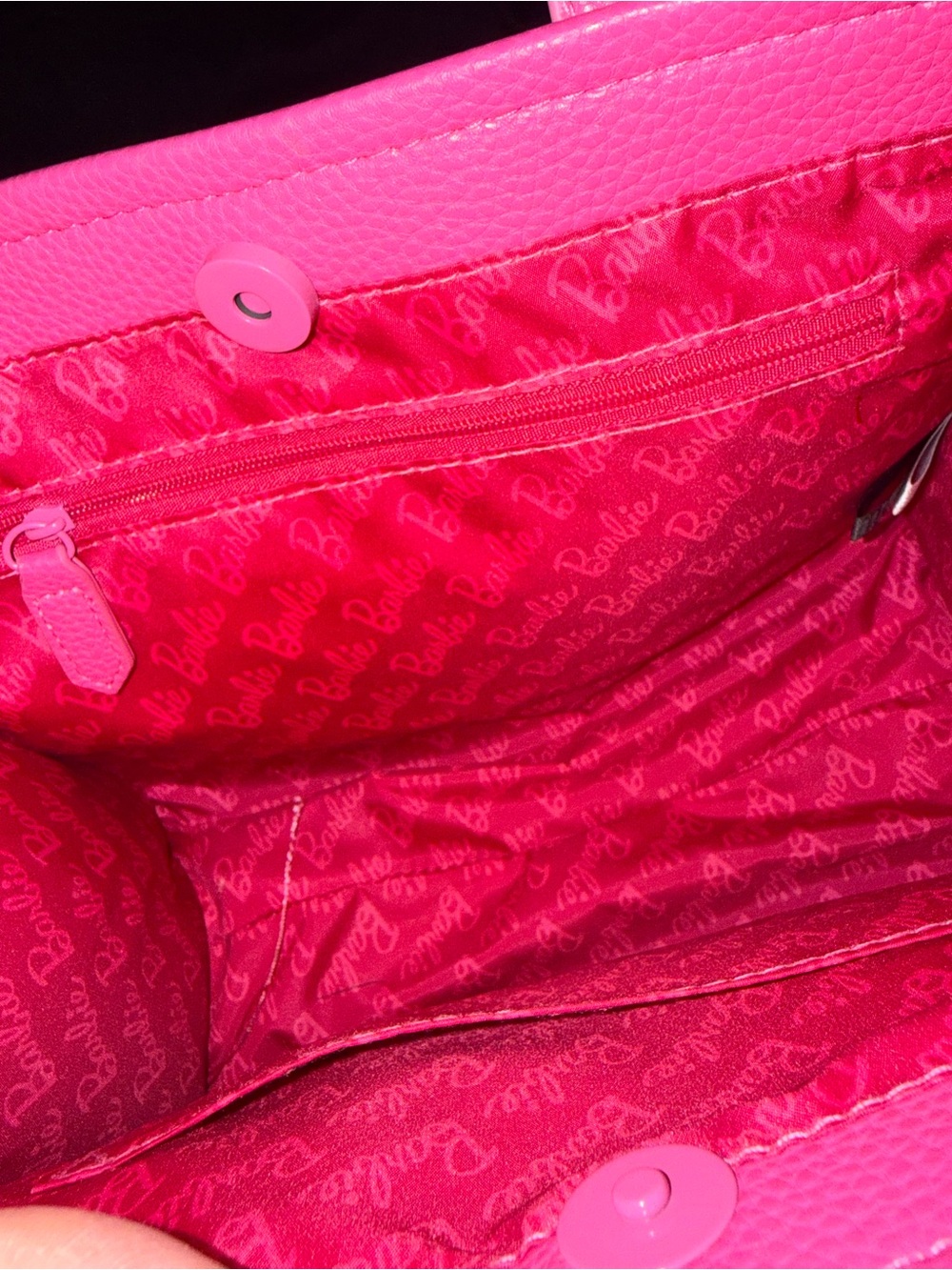 Barbie Hot Pink Mini Tote with Script Logo - Picture 3 of 3